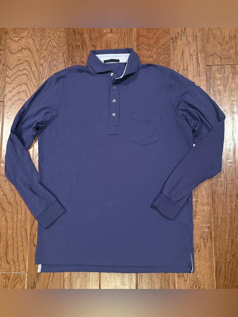 Greyson Men's Long Sleeve Polo Shirt Purple Size Large